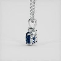 1.30 Ct. Blue Sapphire Pendant, 14K White Gold 3
