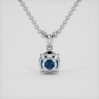 1.30 Ct. Blue Sapphire Pendant, 14K White Gold 4