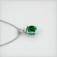 3.59 Ct. Emerald Pendant, 18K White Gold 3