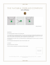 Emerald Pendant 1.05 Ct. 18K White Gold Appraisal