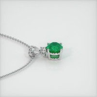 0.98 Ct. Emerald  Pendant - 18K White Gold