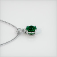 2.88 Ct. Emerald   Pendant, 18K White Gold 3