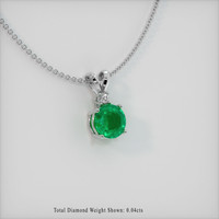 Emerald Pendant 1.08 Ct. 18K White Gold Preview