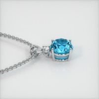3.38 Ct. Gemstone Pendant, 18K White Gold 3