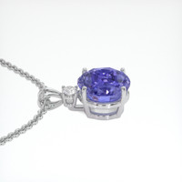6.90 Ct. Bluish Purple Sapphire Pendant, 18K White Gold 3