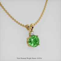 1.54 Ct. Gemstone Pendant, 14K Yellow Gold 2