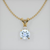 0.77 Ct. Gemstone Pendant, 14K Yellow Gold 1