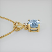 0.77 Ct. Gemstone Pendant, 14K Yellow Gold 3