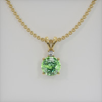 0.90 Ct. Gemstone Pendant, 14K Yellow Gold 1