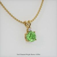 0.90 Ct. Gemstone Pendant, 14K Yellow Gold 2