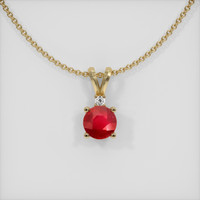 1.09 Ct. Ruby Pendant, 14K Yellow Gold 1