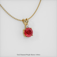 1.57 Ct. Ruby Pendant, 14K Yellow Gold 2