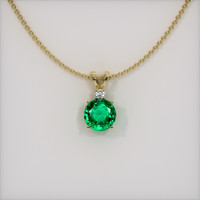 3.59 Ct. Emerald Pendant, 18K Yellow Gold 1