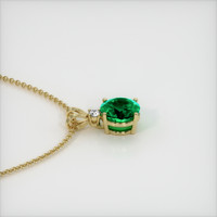 3.59 Ct. Emerald Pendant, 18K Yellow Gold 3