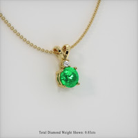 Emerald Pendant 1.05 Ct., 18K Yellow Gold Preview