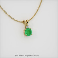 Emerald Pendant 0.84 Ct., 18K Yellow Gold Preview