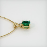 1.23 Ct. Emerald Pendant, 18K Yellow Gold 3