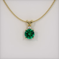 1.74 Ct. Emerald  Pendant - 18K Yellow Gold