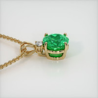 2.09 Ct. Emerald Pendant, 18K Yellow Gold 3