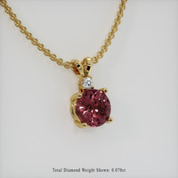 2.86 Ct. Gemstone Pendant, 18K Yellow Gold 2