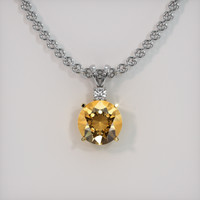 4.16 Ct. Gemstone Pendant, 14K Yellow & White 1