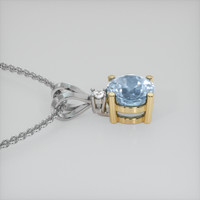 0.77 Ct. Gemstone Pendant, 14K Yellow & White 3