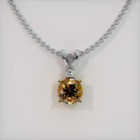 1.02 Ct. Gemstone Pendant, 14K Yellow & White 1