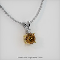 1.02 Ct. Gemstone Pendant, 14K Yellow & White 2