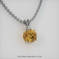 4.16 Ct. Gemstone Pendant, 18K Yellow & White 2