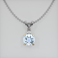 0.77 Ct. Gemstone Pendant, 18K Yellow & White 1