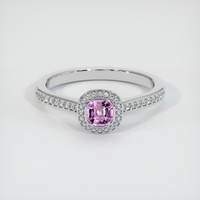 0.48 Ct. Pink Sapphire Ring, Platinum 950 1