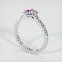 0.48 Ct. Pink Sapphire Ring, Platinum 950 2