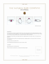 Pave Ruby Ring 0.80 Ct., Platinum 950 Appraisal