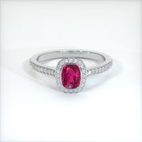 Pave Ruby Ring 0.80 Ct., Platinum 950 Preview