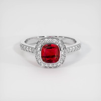 1.37 Ct. Ruby Ring, Platinum 950 1