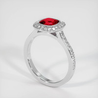 1.37 Ct. Ruby Ring, Platinum 950 2