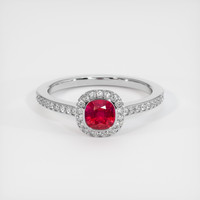 0.62 Ct. Ruby Ring, Platinum 950 1