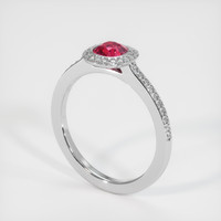 0.62 Ct. Ruby Ring, Platinum 950 2