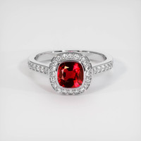 1.12 Ct. Ruby Ring, Platinum 950 1