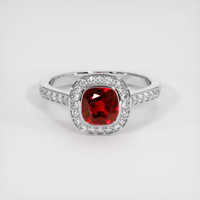 1.25 Ct. Ruby Ring, Platinum 950 1