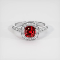 1.42 Ct. Ruby Ring, Platinum 950 1