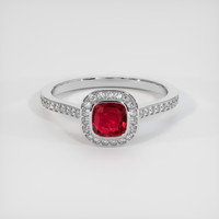 1.21 Ct. Ruby Ring, Platinum 950 1