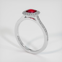 1.21 Ct. Ruby Ring, Platinum 950 2