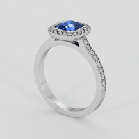 2.15 Ct. Blue Sapphire Ring, Platinum 950 2