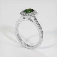 1.26 Ct. Green Sapphire Ring, Platinum 950 2