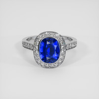 3.04 Ct. Blue Sapphire Ring, Platinum 950 1