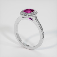 1.24 Ct. Pink Sapphire Ring, Platinum 950 2