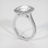 7.79 Ct. White Sapphire Ring, Platinum 950 2