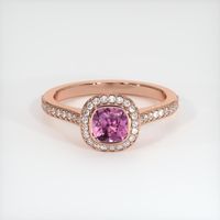 0.68 Ct. Sapphire Ring, 14K Rose Gold 1