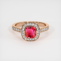 1.21 Ct. Sapphire Ring, 14K Rose Gold 1